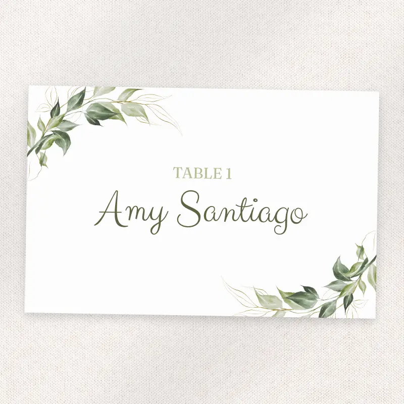 Lush Watercolor Greens – front